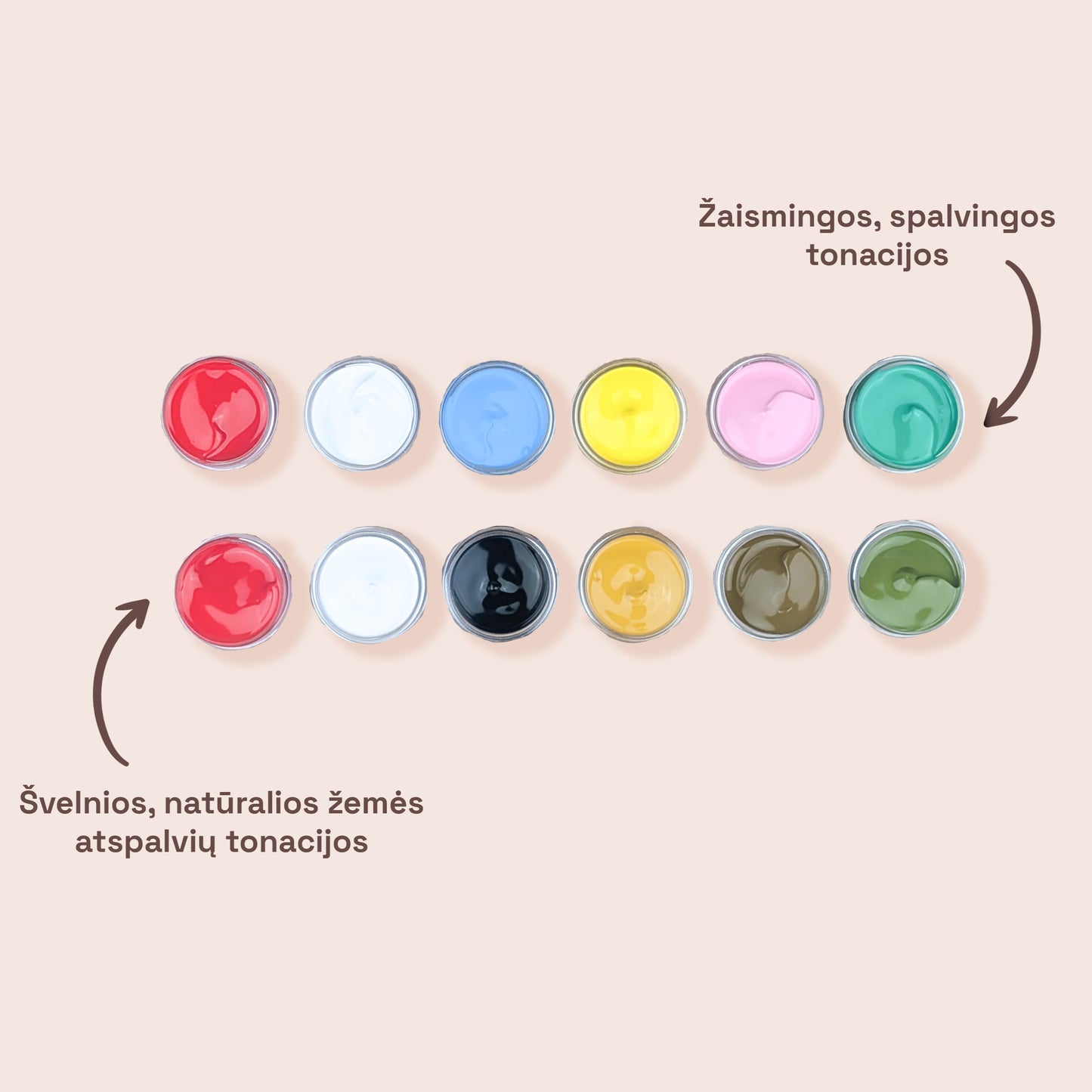 Akriliniai aukštos kokybės dažai skirti moliui ir tekstūrai, ypatingai pigmentuoti ir kokybiški. Kurybiniams rinkiniams