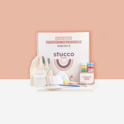 Tekstūrinis pasidaryk pats kurybinis meno rinkinys, kuriame galima pasidaryti savo paveikslą DIY. Žaismingos spalvos