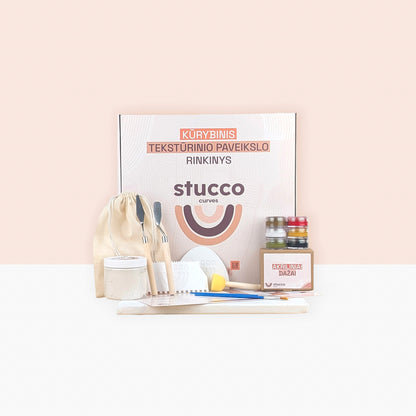 Tekstūrinis pasidaryk pats kurybinis meno rinkinys, kuriame galima pasidaryti savo paveikslą DIY 